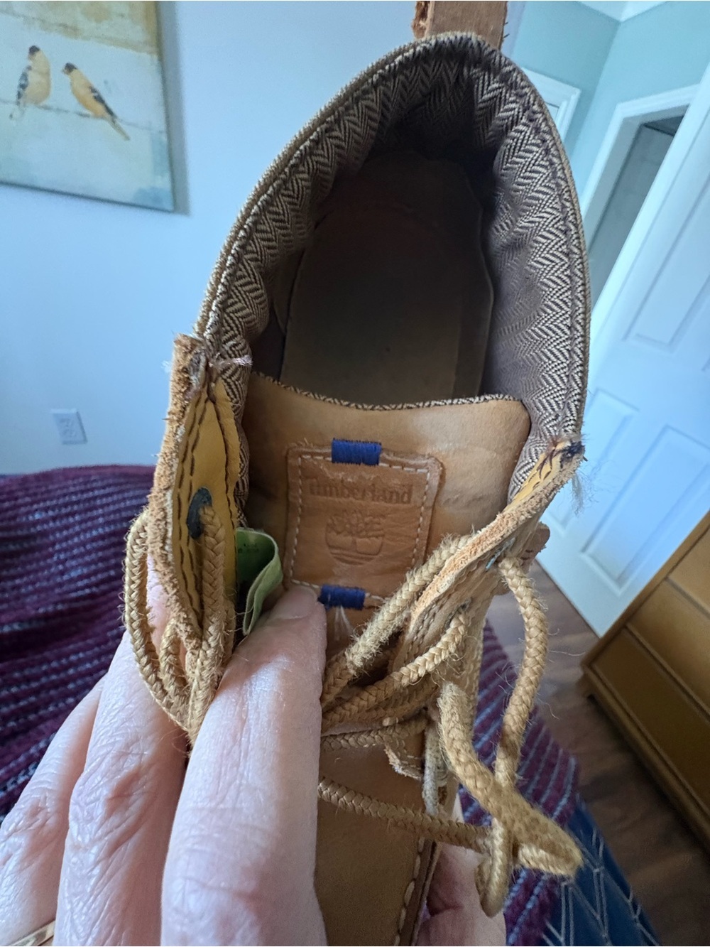 Timberland Men’s Tan Leather & Canvas Chukka Sneakers - Picture 15 of 15
